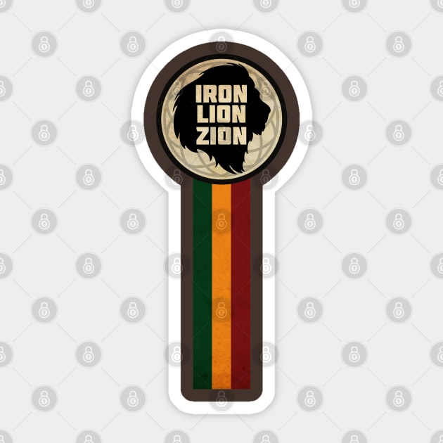 Iron Lion Rasta Sticker by CTShirts